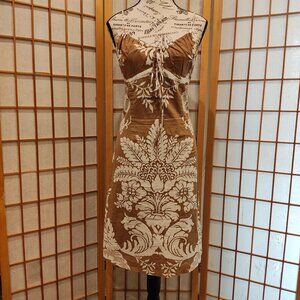 Tommy Bahama Brown and White Floral Sundress, Size 12, Like New!